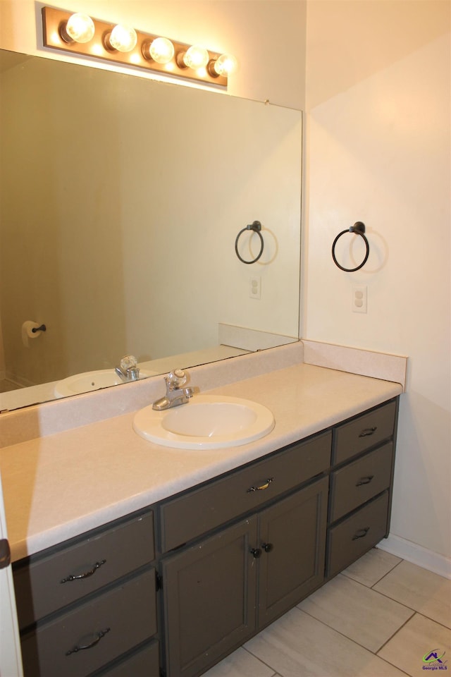 125 Buckskin Trl, Byron, GA 31008 - bathroom with vanity and tile patterned flooring