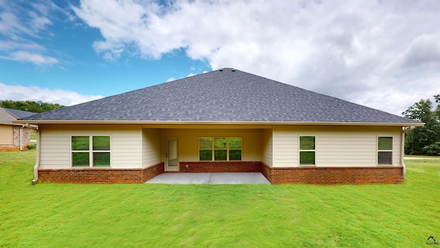 452 Southern Oaks Dr, Macon, GA 31216 - back of property featuring brick siding, a patio, and a shingled roof