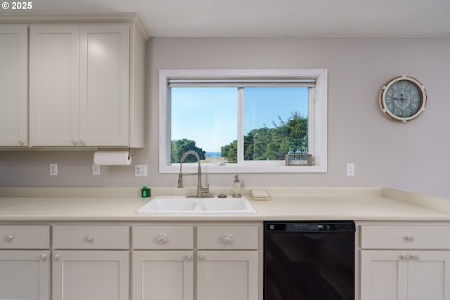 2131 Beach Loop Dr, Bandon, OR 97411 - kitchen featuring white cabinets, dishwasher, light countertops, and a sink