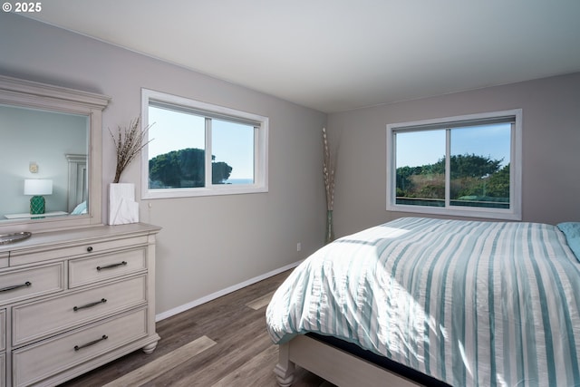2131 Beach Loop Dr, Bandon, OR 97411 - bedroom with dark wood-style floors and baseboards