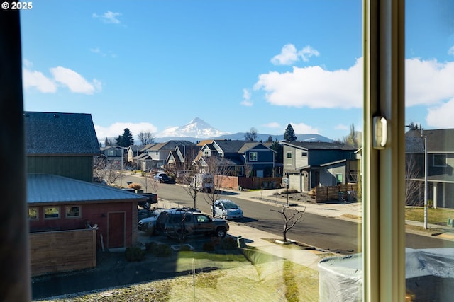 view of street featuring a mountain view