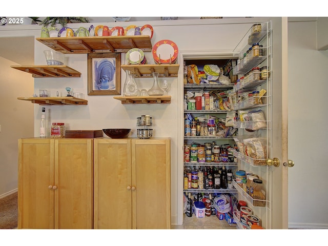 view of storage area