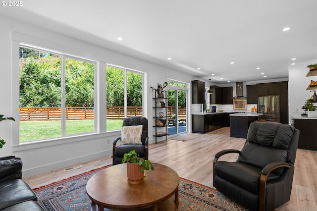 28009 NE Thompson Cir, Yacolt, WA 98675 - living area with light wood-style floors and recessed lighting