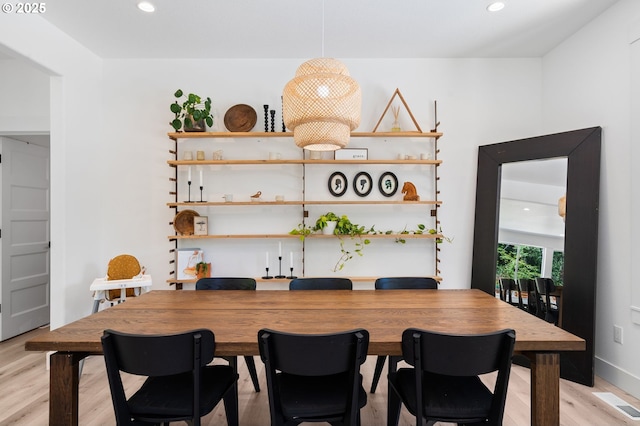 28009 NE Thompson Cir, Yacolt, WA 98675 - dining area featuring light wood finished floors and recessed lighting