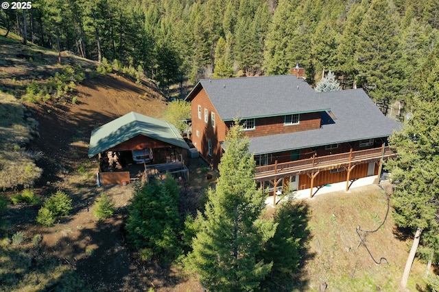 62482 Canyon Creek Ln, Canyon City, OR 97820 - aerial view of property and surrounding area with a forest
