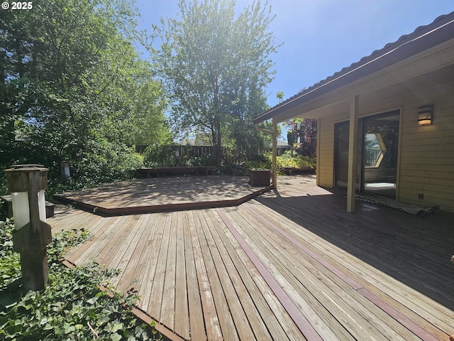 deck featuring fence