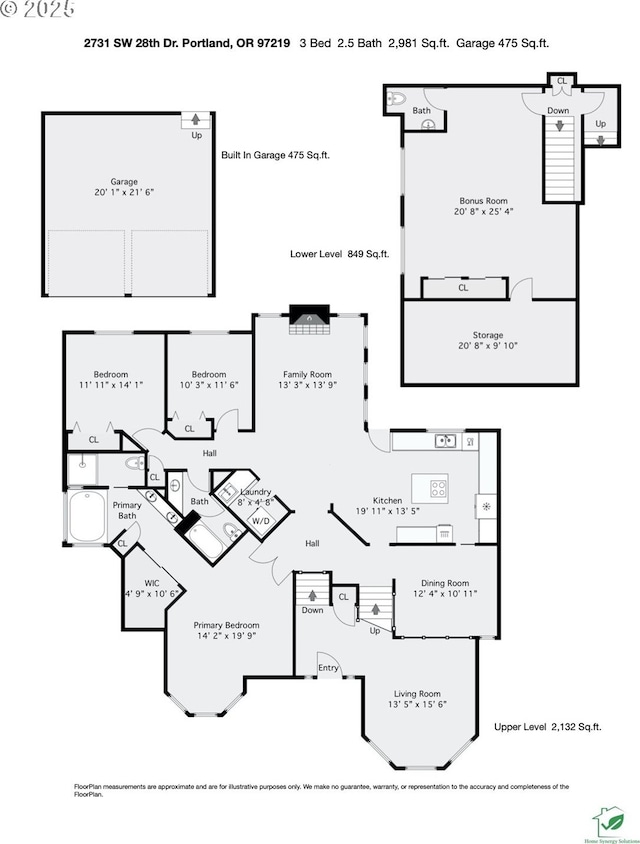 2731 SW 28th Dr, Portland, OR 97219 - view of property floor plan