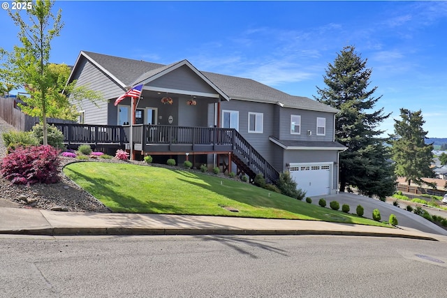 703 Holbrook Ln, Creswell, OR 97426 - view of front of property featuring a garage, driveway, and stairway