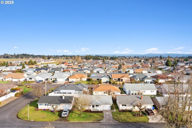 aerial view with a residential view