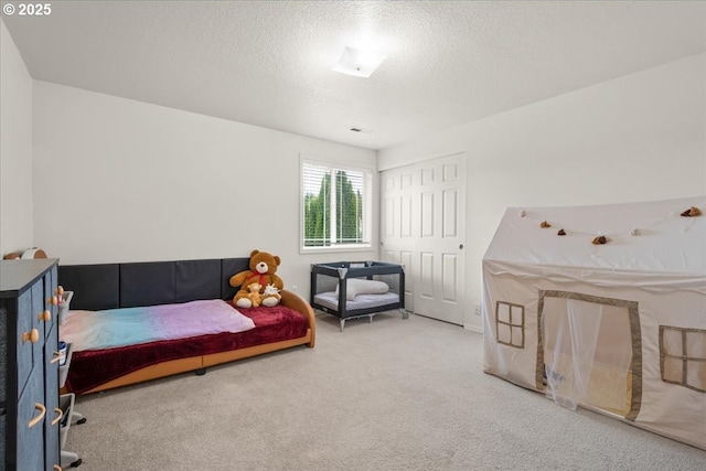 11716 NE 42nd Ct, Vancouver, WA 98686 - bedroom featuring carpet floors, a textured ceiling, and a closet