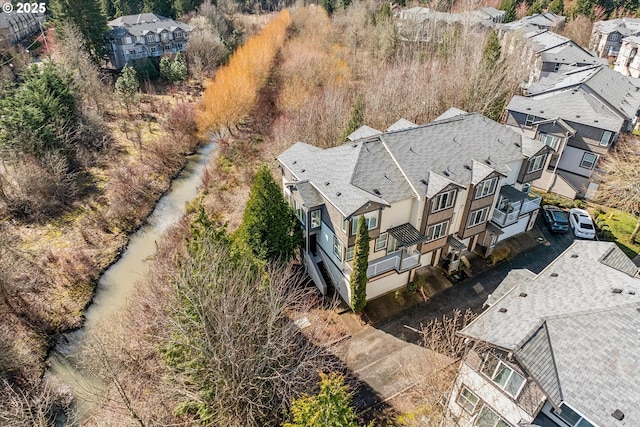 aerial view with a residential view