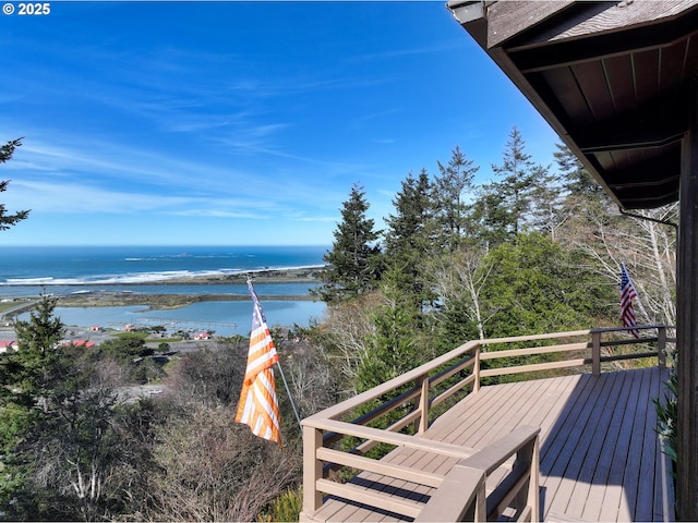 29844 Hound Dog Rd, Gold Beach, OR 97444 - wooden terrace with a water view