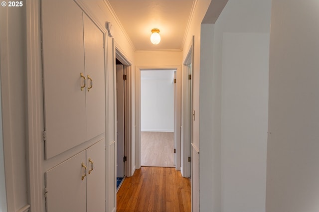725 N 9th St, Coos Bay, OR 97420 - corridor with light wood-style floors and crown molding