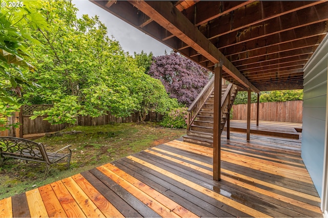 725 N 9th St, Coos Bay, OR 97420 - wooden deck featuring a fenced backyard and stairway