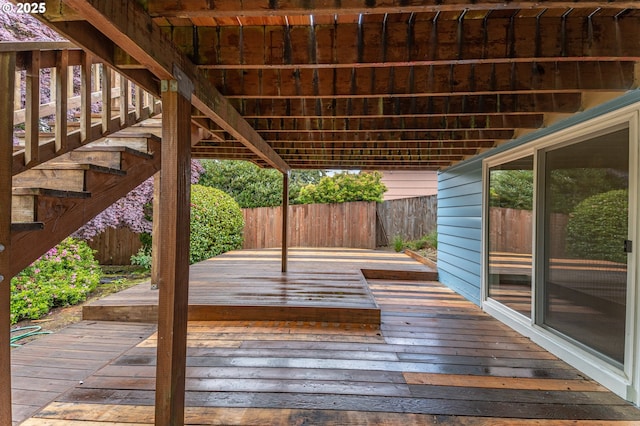725 N 9th St, Coos Bay, OR 97420 - wooden terrace featuring a fenced backyard