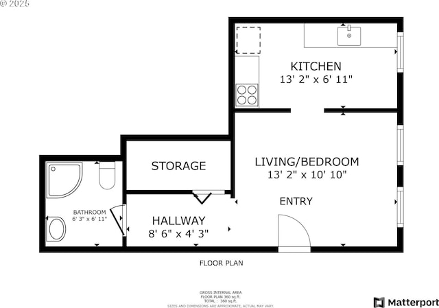 1529 SE Hawthorne Blvd Unit 2, Portland, OR 97214 - floor plan / room layout