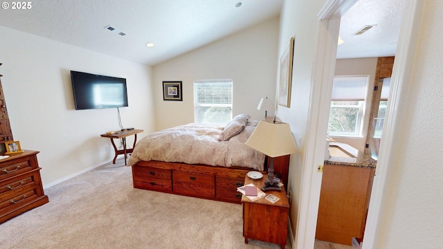 94342 Gauntlett St, Gold Beach, OR 97444 - carpeted bedroom with multiple windows and vaulted ceiling
