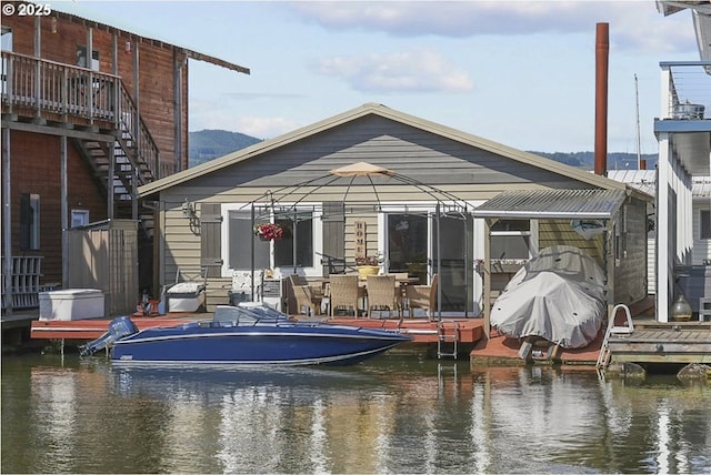 50990 Dike Rd Unit B3, Scappoose, OR 97056 - back of house featuring a water and mountain view