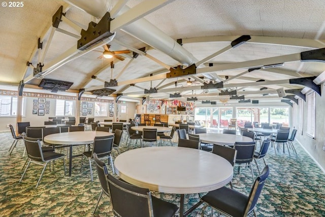 50990 Dike Rd Unit B3, Scappoose, OR 97056 - dining area with carpet floors and ceiling fan