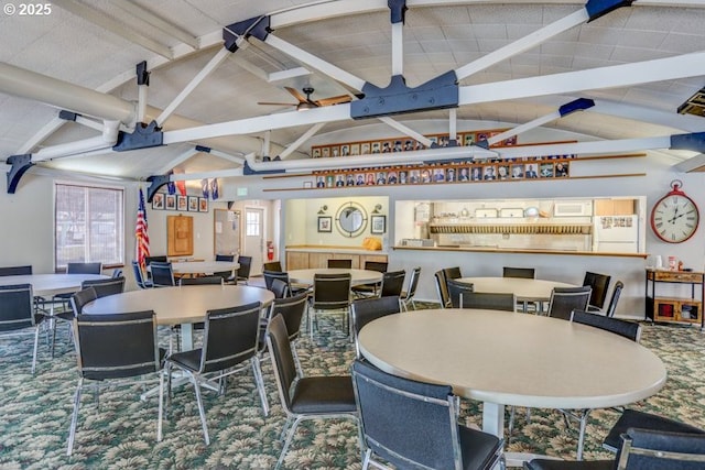 50990 Dike Rd Unit B3, Scappoose, OR 97056 - carpeted dining area with a ceiling fan