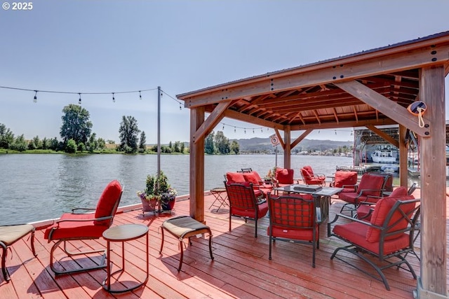 50990 Dike Rd Unit B3, Scappoose, OR 97056 - deck with a water view and a gazebo