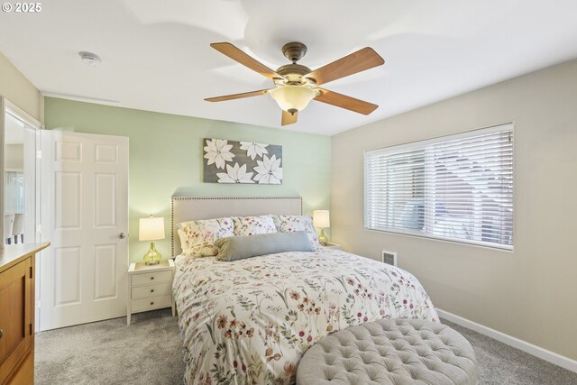 50990 Dike Rd Unit B3, Scappoose, OR 97056 - bedroom with carpet floors, baseboards, and ceiling fan