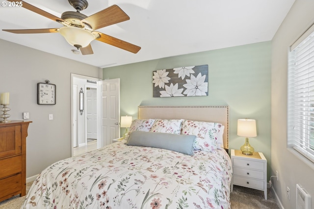 50990 Dike Rd Unit B3, Scappoose, OR 97056 - bedroom featuring carpet floors, baseboards, and a ceiling fan