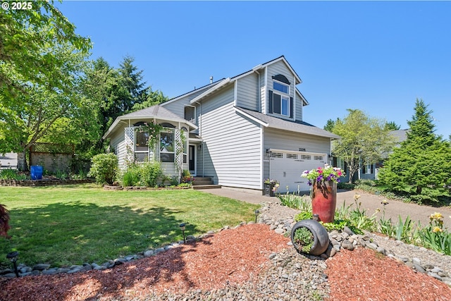 23295 SW Cascade Pl, Sherwood, OR 97140 - view of front facade featuring an attached garage, a front yard, and driveway