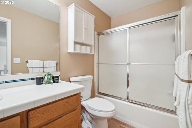 23295 SW Cascade Pl, Sherwood, OR 97140 - full bath featuring toilet, shower / bath combination with glass door, and vanity