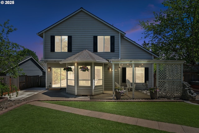 23295 SW Cascade Pl, Sherwood, OR 97140 - view of front facade featuring a patio, roof with shingles, and a pergola