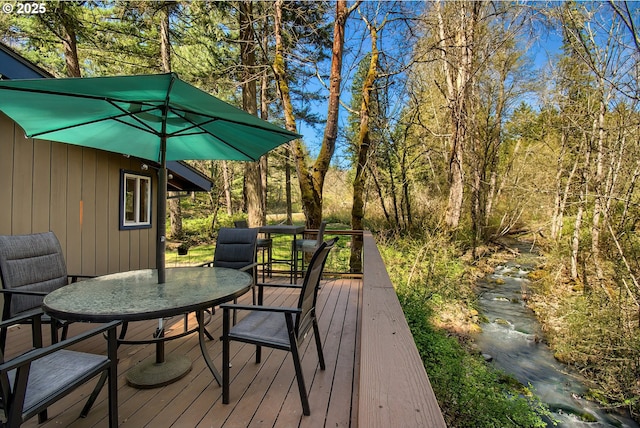625 Wilson Rd, Mosier, OR 97040 - deck featuring outdoor dining area