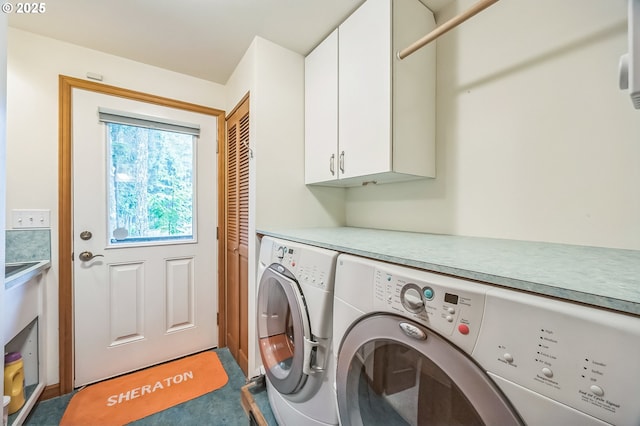 231 E Dunoon Pl, Shelton, WA 98584 - washroom with cabinet space and washer and clothes dryer