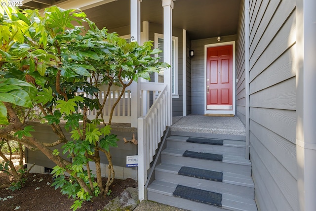 view of doorway to property
