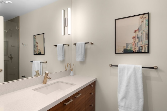 448 NW Skyline Blvd, Portland, OR 97229 - full bath with vanity and a shower with shower door