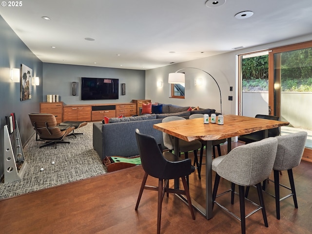 448 NW Skyline Blvd, Portland, OR 97229 - dining room featuring wood finished floors and recessed lighting