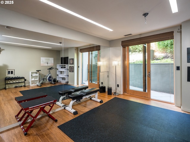 448 NW Skyline Blvd, Portland, OR 97229 - workout area with wood finished floors