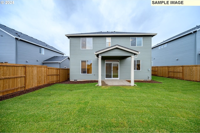 18615 NE 41st Pl Lot 288, Vancouver, WA 98686 - back of property with a yard, a fenced backyard, and a patio area