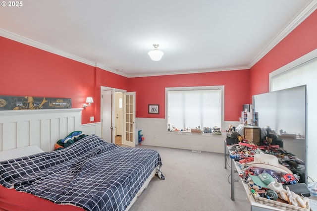 895 Pine Forest Dr, Eugene, OR 97405 - carpeted bedroom featuring wainscoting and ornamental molding