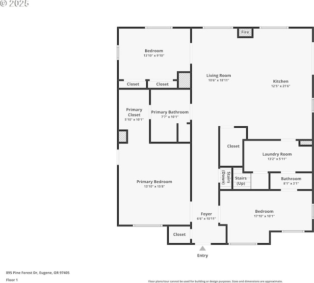 895 Pine Forest Dr, Eugene, OR 97405 - floor plan / room layout