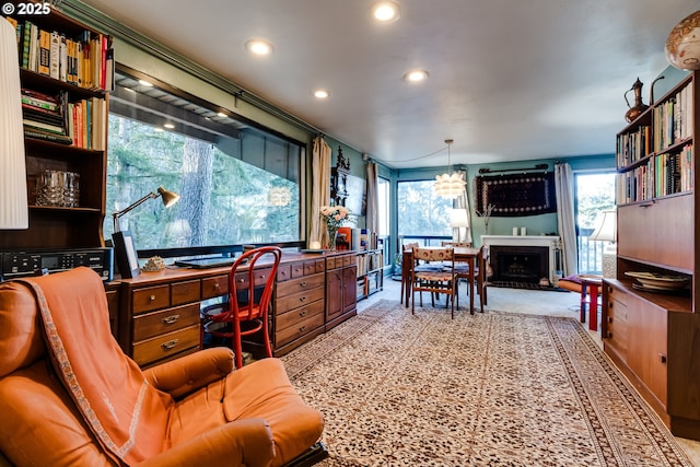 view of carpeted living room