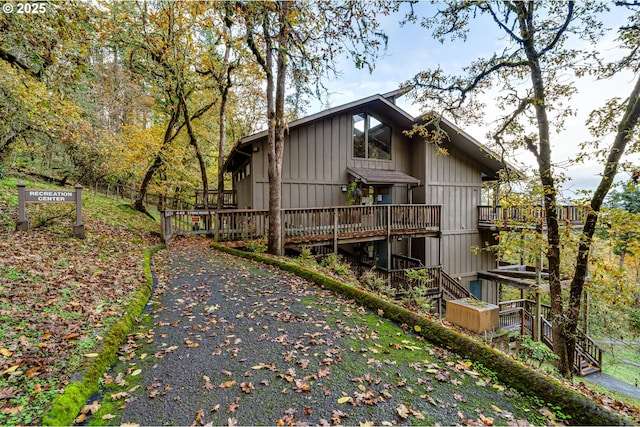 exterior space with a wooden deck