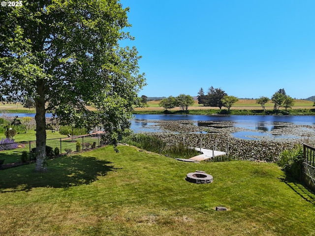 90637 Lewis Rd, Warrenton, OR 97146 - water view featuring an outdoor fire pit
