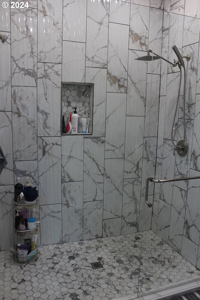 full bathroom with a stall shower