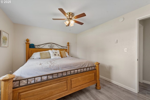 1220 Baker St, Baker City, OR 97814 - bedroom featuring wood finished floors, baseboards, and ceiling fan