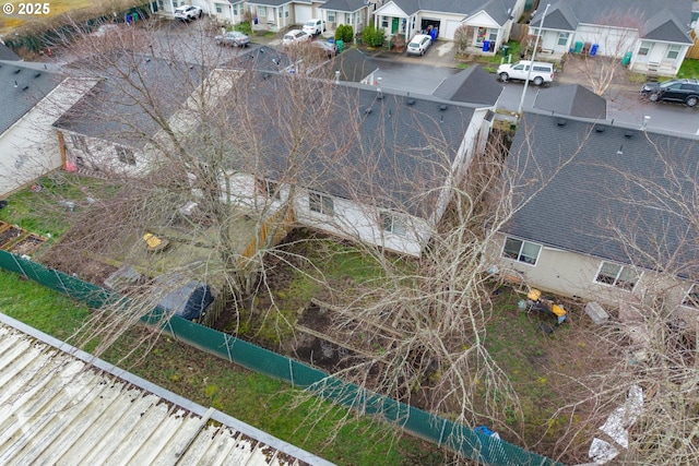 bird's eye view featuring a residential view