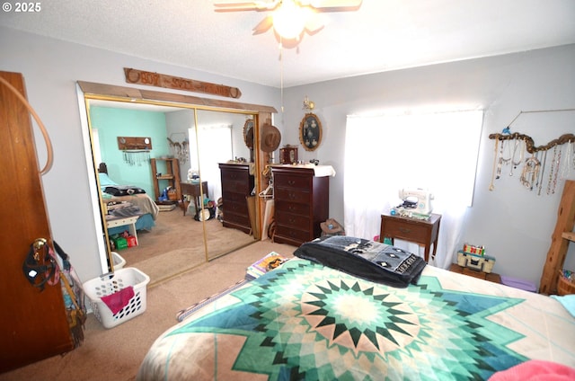 46083 Adams Rd, Pendleton, OR 97801 - carpeted bedroom featuring a closet and a ceiling fan