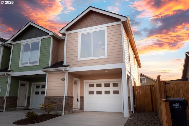 124 65th Pl, Springfield, OR 97478 - view of front facade featuring an attached garage and driveway