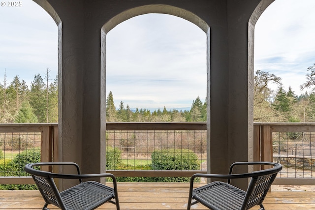 view of wooden terrace