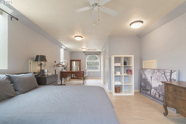 bedroom featuring light hardwood / wood-style flooring