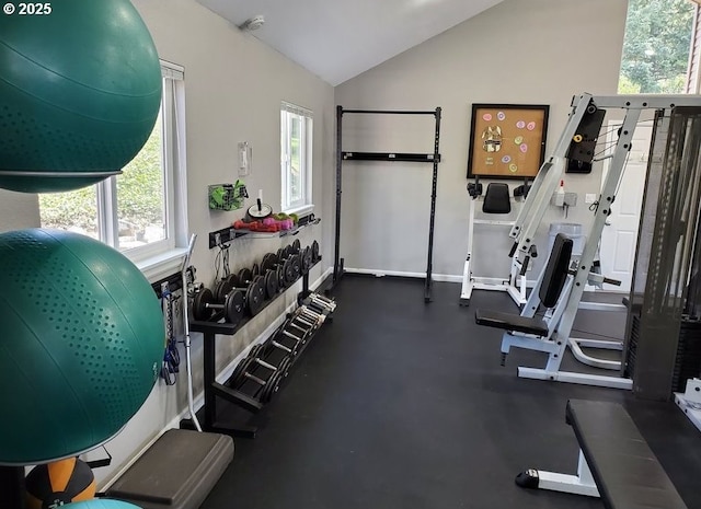 9455 SW 146th Ter Unit D 2, Beaverton, OR 97007 - gym with vaulted ceiling